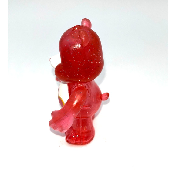 Red Pink Heart Care Bears Glitter Fun Figures Love Alot Bear Cupcake Cake Topper - Picture 4 of 8